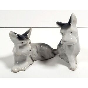 Vintage Porcelain Dog Figurines Made in Japan Set of 2